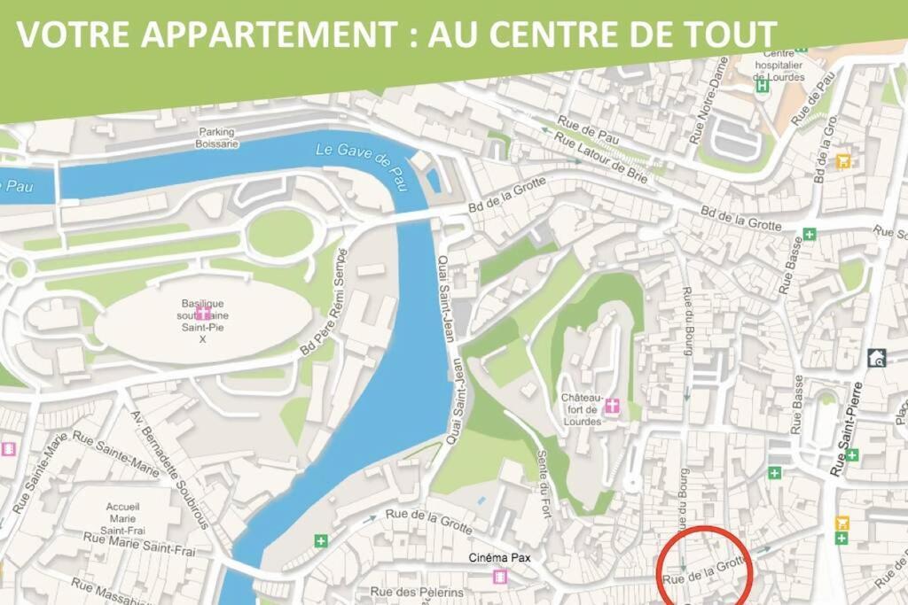 Le Montferrat - 65M2 - 2 Chambres - Rue De La Grotte - Hyper Centre Lourdes Zewnętrze zdjęcie